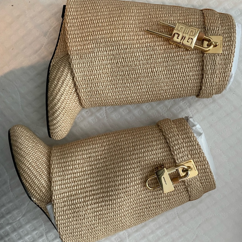 Givenchy rafia shark lock boots authentic